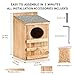 Screech Owl House With Bird Stand - Large Cedar Premium and Weatherproof Design - Prebuilt Box for Outside With Mounting Screws, Easy Assembly