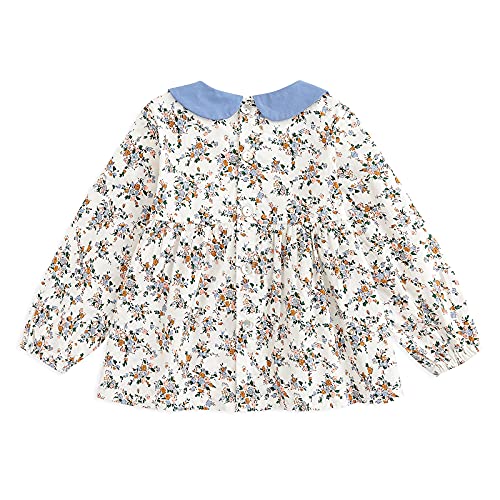 Image of Curipeer Toddler Girls Long Sleeve Shirt, Smocked Blouse, 6M-6Years