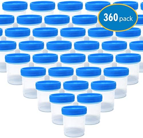 Urine Specimen Collection Cups with Lids, 90ml Bulk Order (360 Pack)