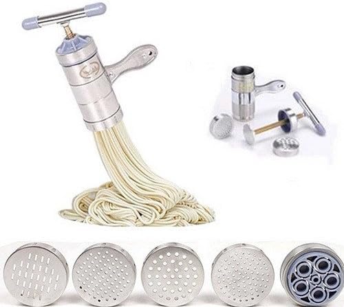 Xyindia£¨TM)Stainless Steel Noodle Maker ferramentas With 5 Models vegetable noodle cutter Press Pasta Machine cooking Tools spaghetti