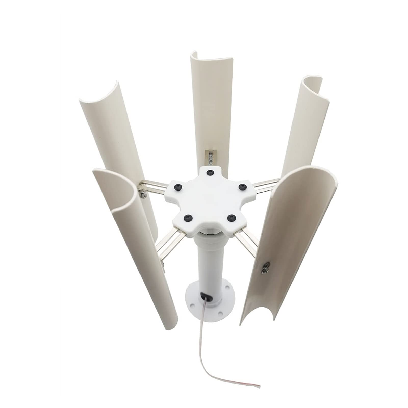 Generador de viento Vertical cinco aspas, modelo trifásico imán permanente, generador sin escobillas, molino baja velocidad, portátil for exteriores