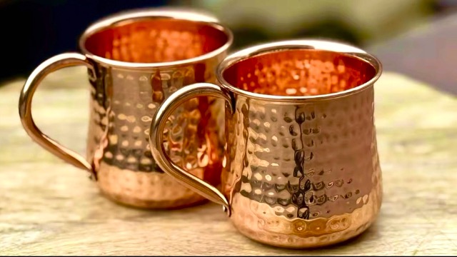 Amazon.com: Wooden Baker Handcrafted Solid Copper Moscow Mule Mugs
