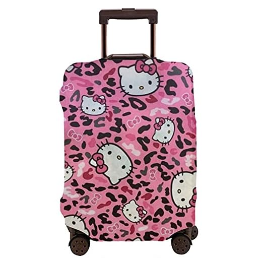 Funda protectora de maleta Hellokitty lavable con diseño de impresión 3D, 4 tamaños para la mayoría de equipaje con cremallera