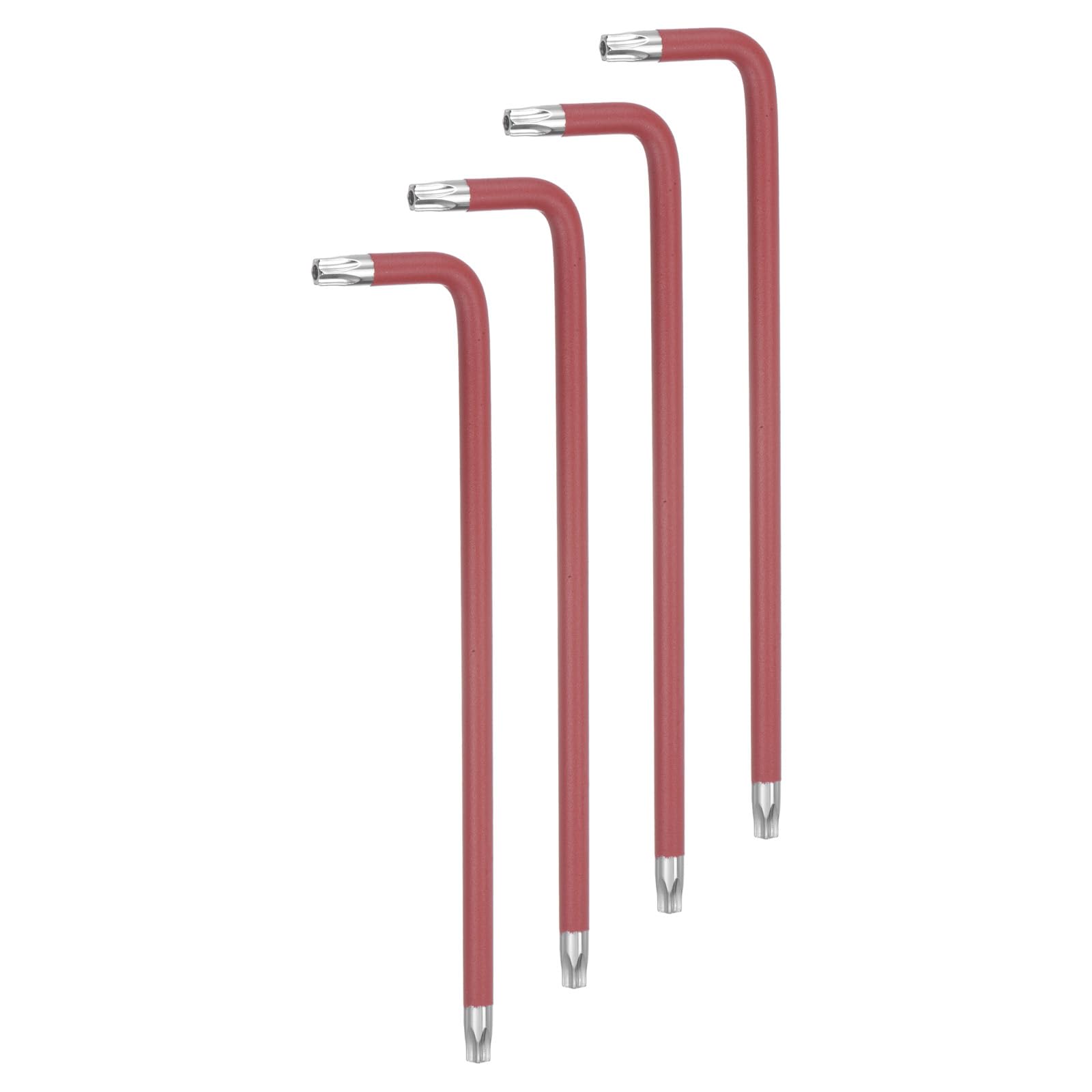 HARFINGTON 4pcs Hex Key Torx Wrench T40 S2 Steel L-Shape Long Arm Star 6 Point Hexagon SAE Wrenches Repairing Tool for Home Repair