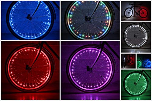 Monkey Light NLX1 LED Bike Wheel Lights, USA Assembled. Mother's Day Basket Stuffing White Elephant Gifts Seniors 2020 Teens Cycling Gift for Girls Active Mens Night Rides Outdoor Festival. (Pink) - Thumbnail 6