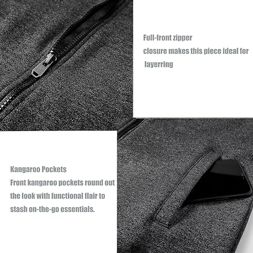 Image of OHSNMAKSL Hoodies for Men sherpa Warm Fleece Hoodie Jacket Sweatshirt Full Zip Sport Workout Coats