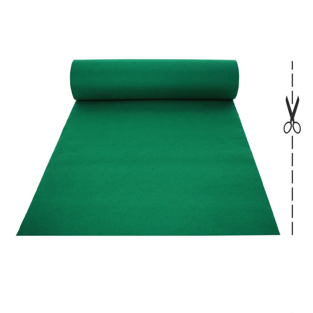acquaverde | Passatoia Verde 1x25 m (25 mq) – Tappeto Antiscivolo per Fondo Piscina, Moquette in Rotolo per Eventi, Cerimonie, Matrimoni, Natale e Feste – Uso Interno ed Esterno