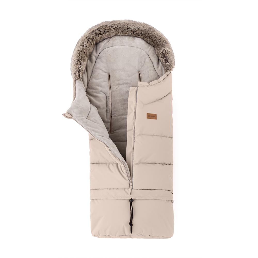 Petite&Mars Fußsack für Kinderwagen Fusak 4v1 Arctic * Winterfußsack für Kinderwagen, Buggy und Autositz * Warrm * Wasserdicht * Winddicht (Rose Petal)