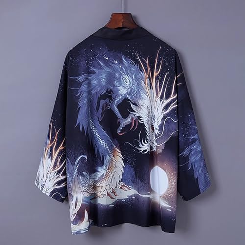 Image of Women's and Men Kimono Cardigan Japanese Long Sleeves Lightweight Open Front Coat Tops