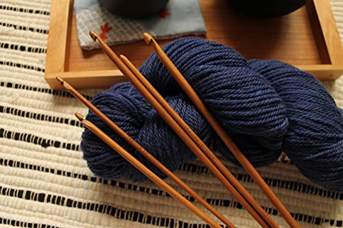 KnitPal 16-inch (40cm) Extra Long Crohook Double-Ended Afghan Crochenit Hooks Set, (3 Free Patterns), 5 Sizes: G/4mm, 7/4.5mm, H/5mm, I/5.5mm and J/6mm, for Tunisian Crocheting on The Double