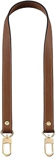 VanEnjoy Full Grain Leather Shoulder Strap Replacement with 2 Square Locks -Extended Version(Brown)