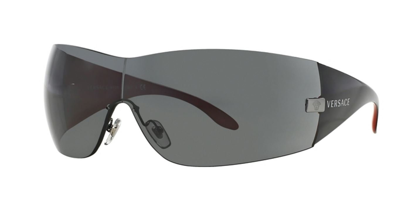 Versace Ve2054 Sunglasses 100187 Gunmetal Gray 0 14 115
