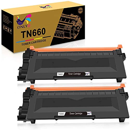 ONLYU Compatible Toner Cartridge Replacement for Brother TN660 TN630 DCP-2560DN MFC-L2707DW MFC-L2700DW HL-L2380DW DCP-L2540DW HL2340DW MFC-L2740DW MFC-L2685DW HL-L2300D Printer?Black, 2-Pack (Black)