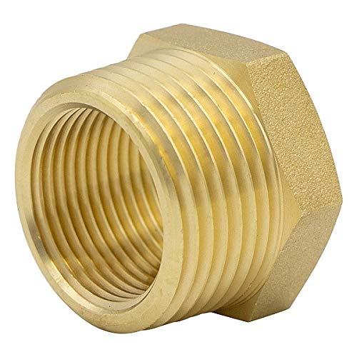 VARIOSAN Reducer 15006, 3/8 inch x 1/4 inch AG/IG, brass, suitable for drinking water, Gold, 3/8" x 1/4" (AG/IG) - Image 2