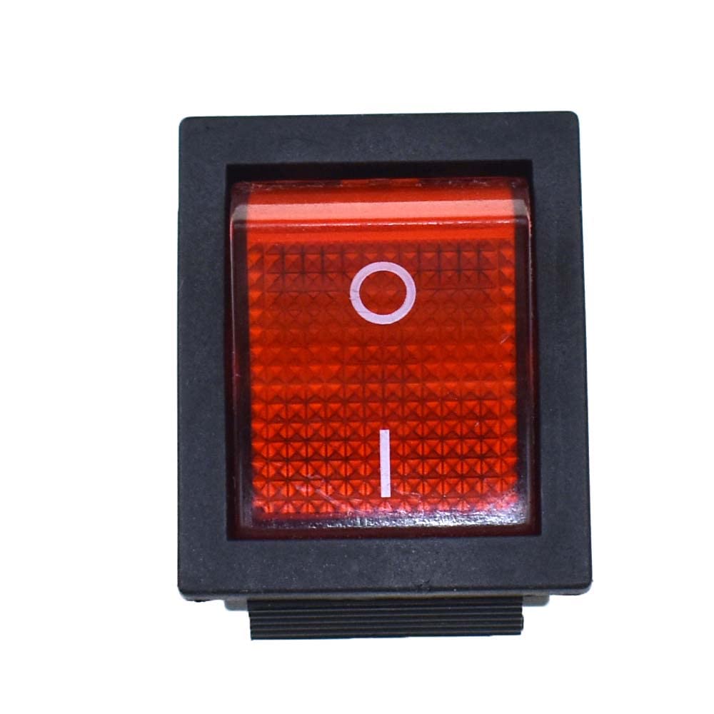 5pcs KCD4 Rocker Switch 4 6 Pin 2 3 Position DPST Boat Rocker Toggle Switch 32x25mm (6pin 2Position,Red)
