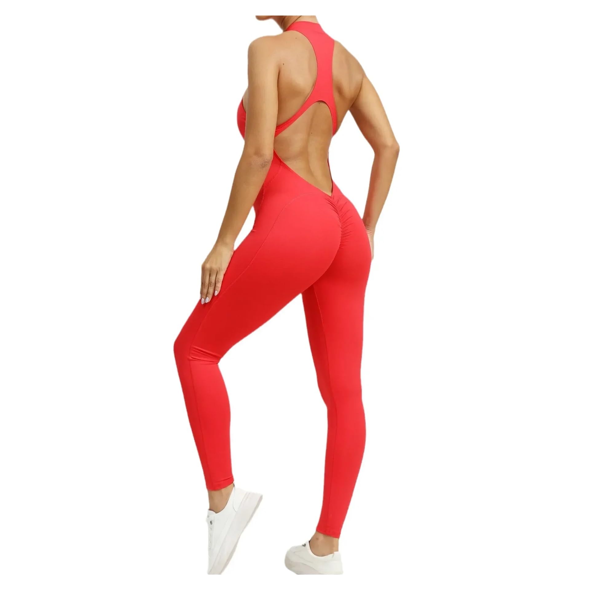 Mono de yoga sin espalda Monos De Yoga Sin Costuras Una Pieza Con Cremallera, Deportivos, Fitness, Espalda Hueca, For Realzar La Cadera, Correr Y Entrenar, For Mujer Para Entrenamiento