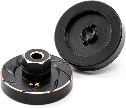 Miniatura 4 de AEI Hobby Axial AX24 XC-1 - Piezas de actualización de latón para camión axial RC 124 AX24 XC-1 4WS Crawler (juego de 4 contrapeso de rueda de latón)