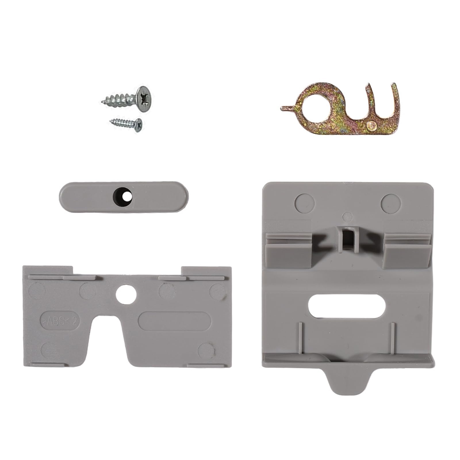 Türverschluss Ersatzteil Schieber Türverriegelung für Kühlschrank Grau Türverriegelung für Kühlschrank gebogen Kompatibel mit Serie RM 7 Caravan Wohnmobil Kühlschrank 2412757805