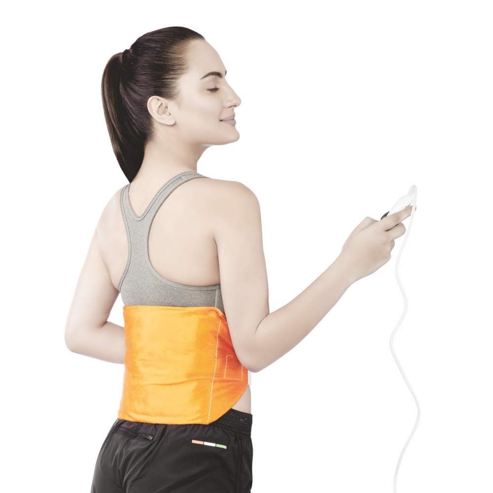 Vissco Orthopaedic Heating Belt |Heat Therapy to Soothe Sore Muscles, Decreases Joint Stiffness & Relieve Pain| Put it on for Spondylosis, Joint Pain For Men & Women - XL (Orange)