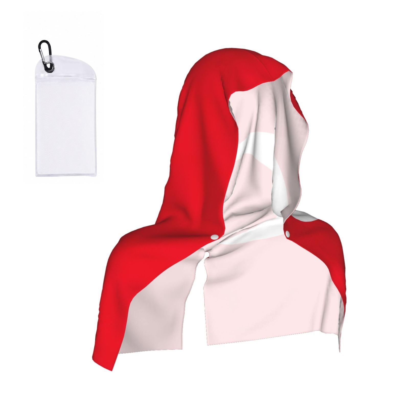 DUWAA Flag Of Turkey Print Cooling Hooded Sports Towel, 30×60cm Quick Drying Summer Cool Head Wrap For Neck And Face