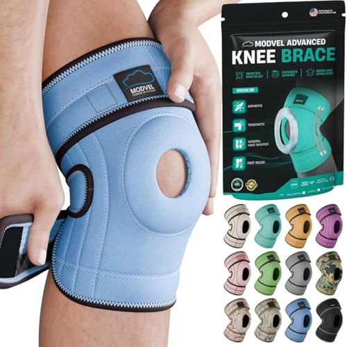 Image of Modvel ELITE Knee Brace for Men & Women - Patella Gel Pads & Side Stabilizers for ACL, Meniscus Tear, Arthritis & Injury Recovery - Maximum Support for Running, Sports & Joint Pain Relief