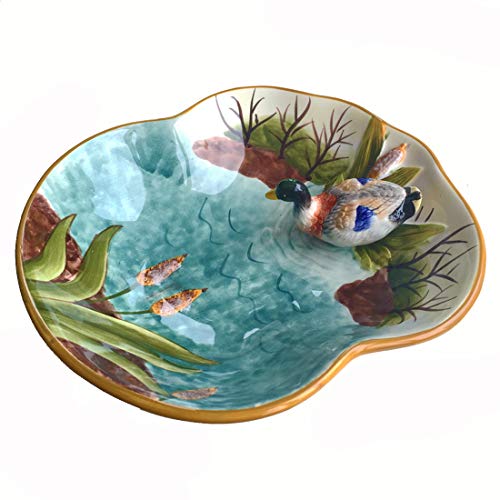 Cool Lemon Ceramic 3D Animal Fruit Snack Dessert Salad Dishes Plates Bowl Tray Soap Jewelry Holder Dish Tray Key Trinket Collective Organizer Bowl for Bathroom Home Hallway Dresser Duck