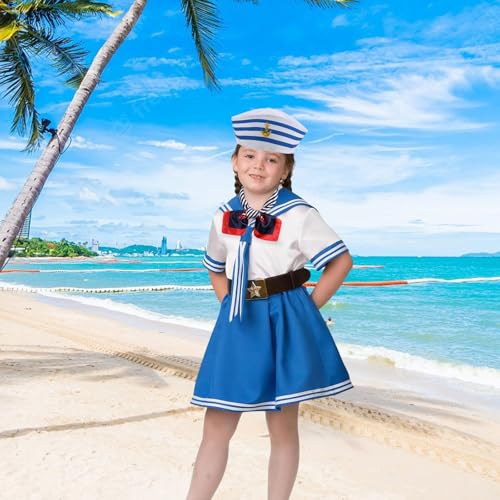 Pluvyze 2 Stück Matrosenmütze Matrosen Mütze Matrosenhut Seemannsmütze Matrosen Kostüm Damen Matrosenmütze Matrosen Mütze Matrosenhut Seemannsmütze Matrosen Kostüm Damen Mit 2 Stück Schals