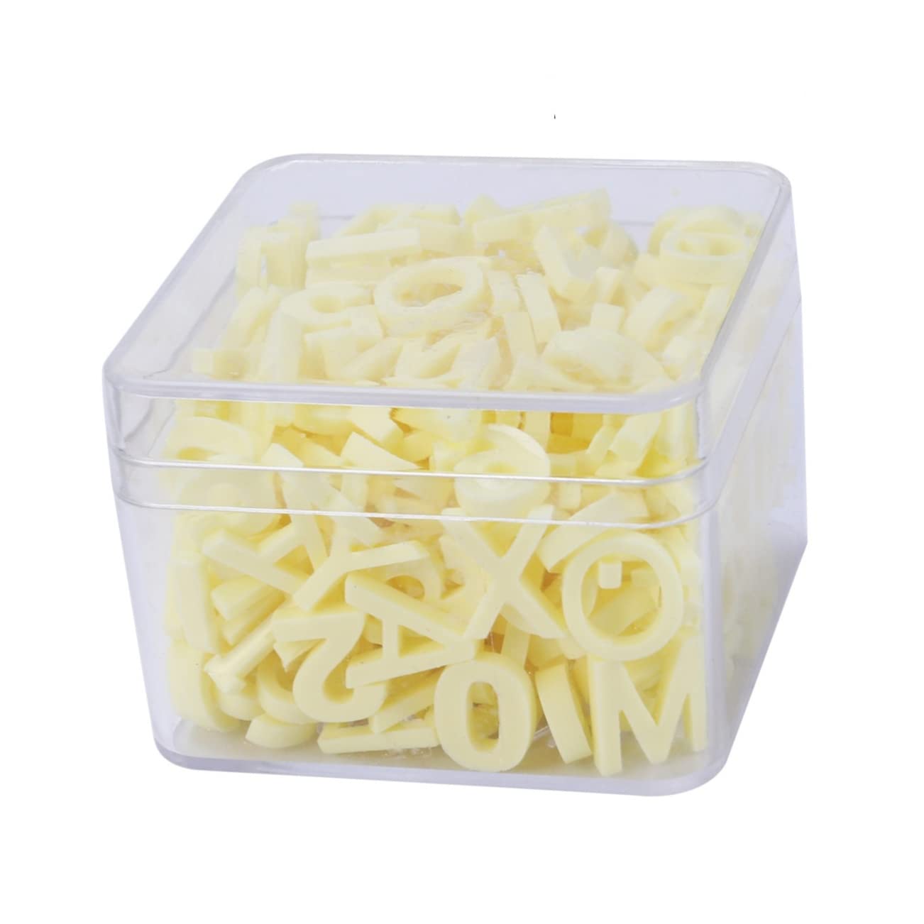 NUOBESTY Lot De 3 Perles Alphabet en Résine Lettres Et Chiffres pour Bracelets Jouets Éducatifs Pendentifs Alphabet en Acrylique Jaune 200 Pièces X 3