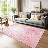Bedruckter Teppich Feuerwerk Pink Soft Hergestellt 140 x 200 cm WaschbarerTeppich Schlafzimmer,...