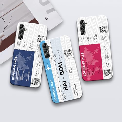 Image of COLORflow Back Cover Compatible with Samsung Galaxy A14 5G / 4G | Boarding Pass Color Customized Back Cover Compatible with Samsung Galaxy A14 5G / 4G