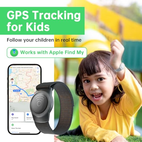 Image of GPS Tracker for Kids, Teen, Autism, Special Needs, Elderly, Dementia, No Monthly Fee GPS Tracker, Works with Find My (iOS only), Anti-Removal Kid Tracker for Elderly, Pets, Backpack, Car, Lost Mode