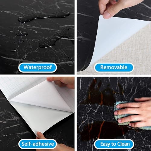 Image of Self-Adhesive Wallpaper & Wall Stickers, Black