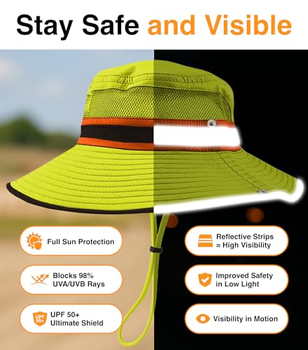 Image of GearTOP Safari Hat for Men Sun Hats for Women UV Protection UPF 50+ Fishing, Gardening, Hiking Hat (22-23 1 /2 inch)