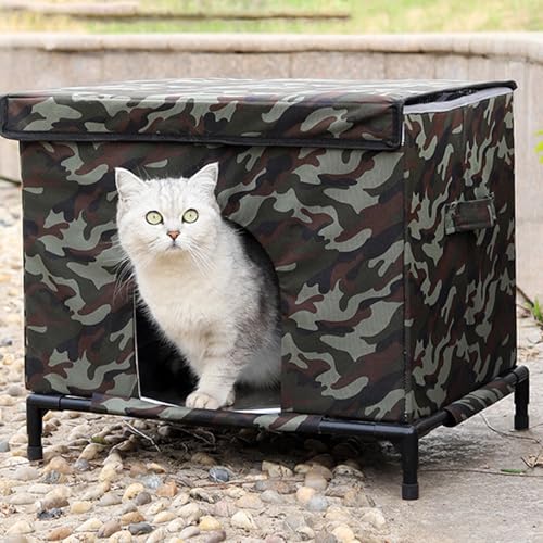 Maison d'extérieur pour chat contre le froid avec hublot transparent