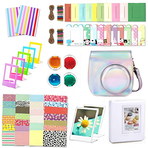 Fujifilm Instax Mini 8 Accesorios, Leebotree 10 en 1 cámara Bundles Set Incluir Caso/Álbum/Selfie Lens/Colored Filters/Wall Hang Frames/Film Frames/Border Stickers/Corner Stickers/Pen