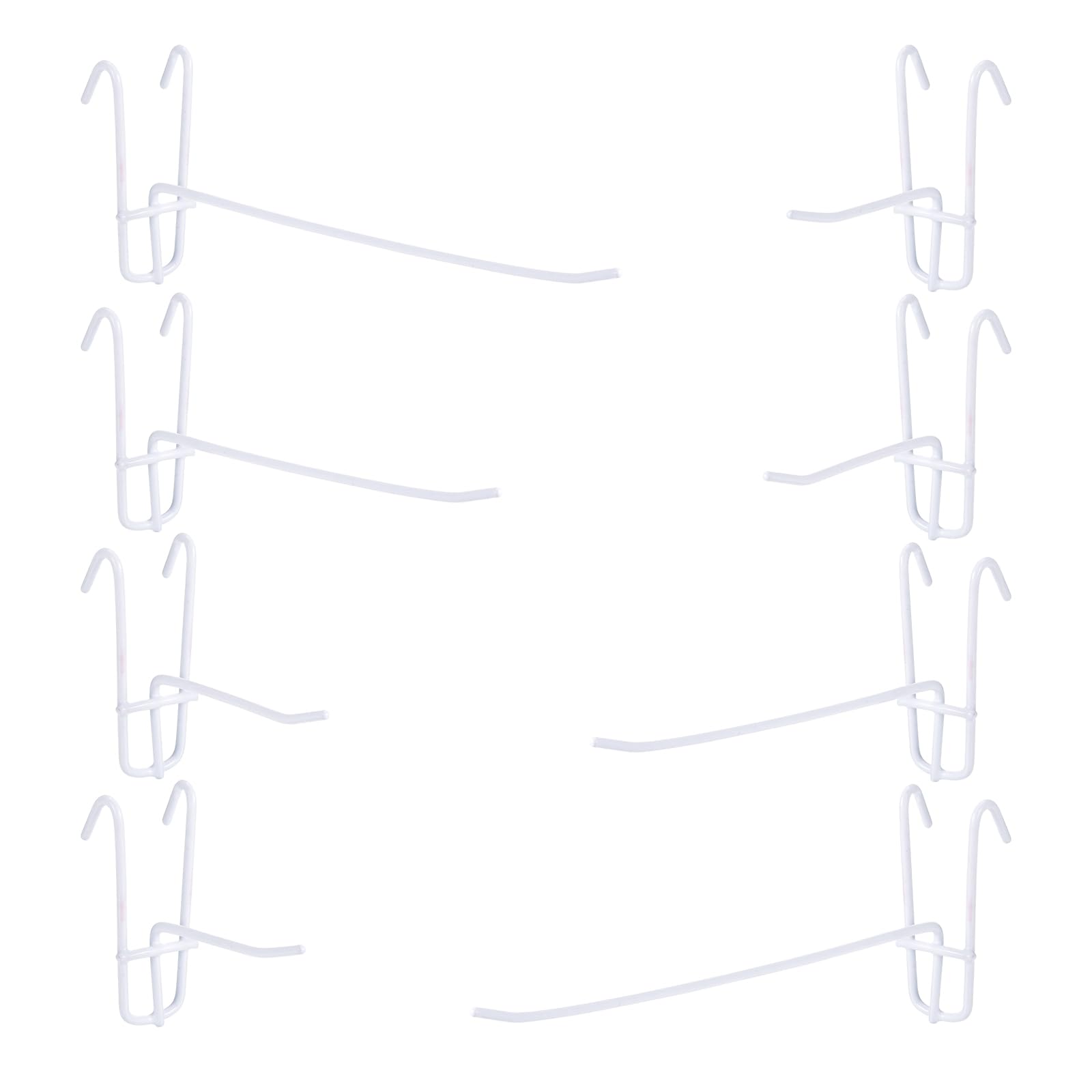 Crochets muraux en plastique uxcell blancs en lot de 8 pour rangement