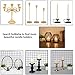 6-teiliger Metall Kerzenständer Set Gold - 33/28/23cm Höhe Für Stabkerzen Hochzeit Deko