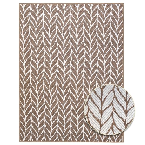 Primaflor Outdoor-Teppich Beidseitig - REVERSO, Knitted Joy, Braun, 120x160cm,Wetterfester, Wasserabweisender, UV-Beständiger Teppich für Innen und Außen, Balkon und Terrasse, Öko-Tex Zertifiziert Primaflor Outdoor-Teppich Beidseitig - REVERSO, Knitted Joy, Braun, 120x160cm,Wetterfester, Wasserabweisender, UV-Beständiger Teppich für Innen und Außen, Balkon und Terrasse, Öko-Tex Zertifiziert