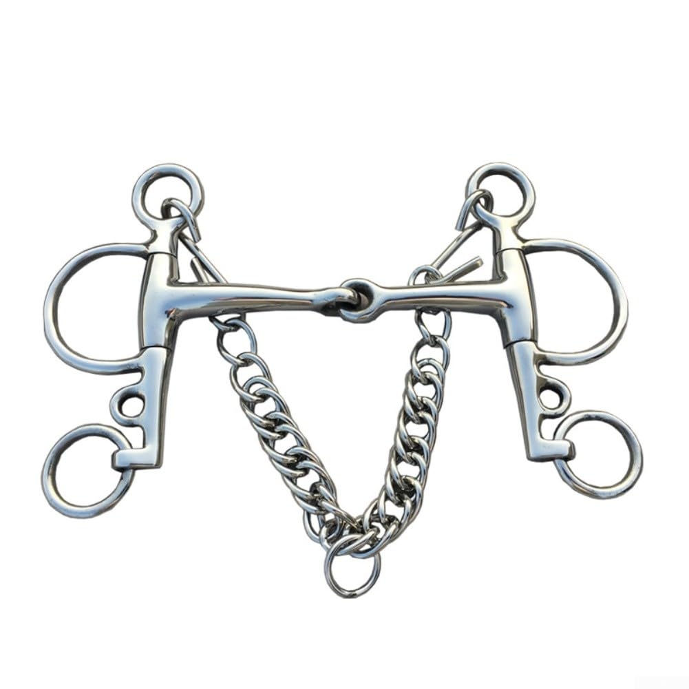 Zoegneer Mors de cheval en acier inoxydable 12,5 cm Armature pour entraînement équestre équitation pour Western Tack