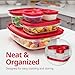 Rubbermaid EasyStore Large Containers, 18-Piece Set, Food Storage Containers with Lids