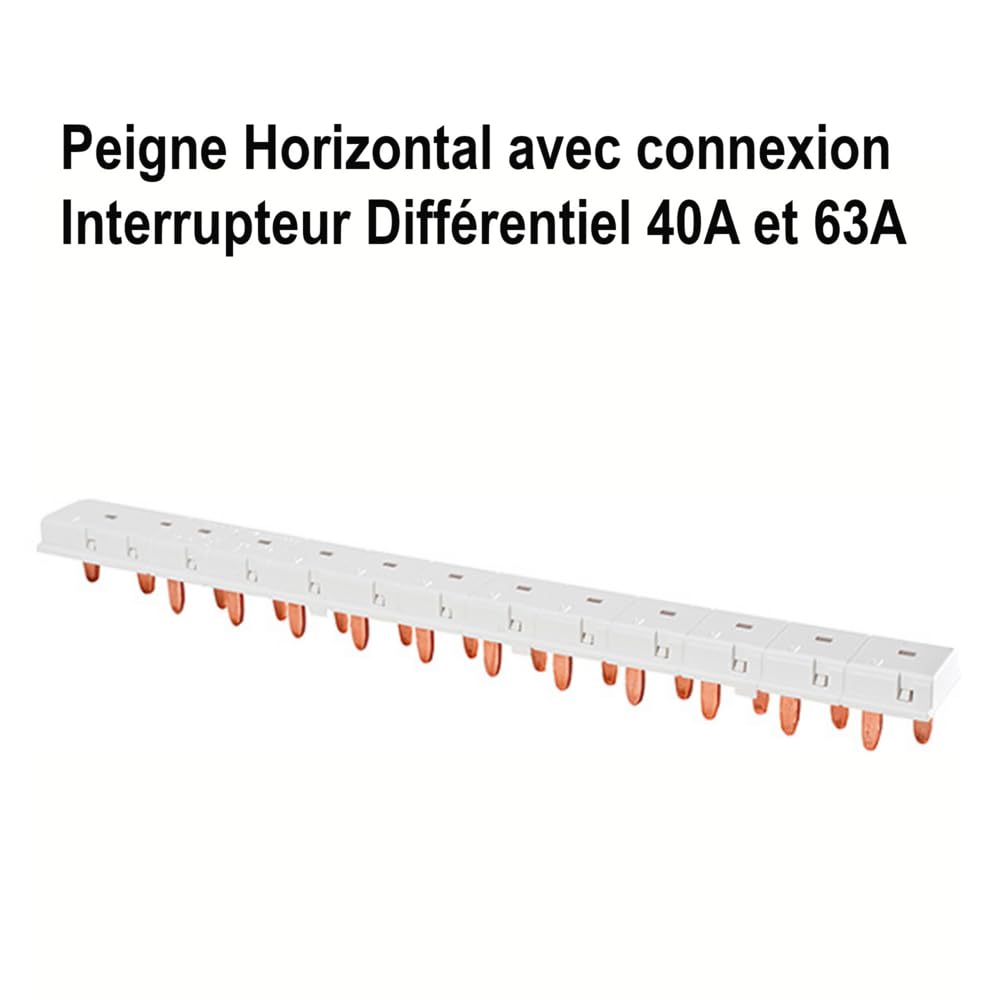 Pettine orizzontale con attacco interruttore differenziale 40A e 63A