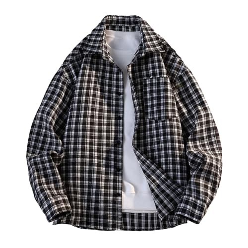 Chemise Henley blanche à manches longues pour homme au style décontracté