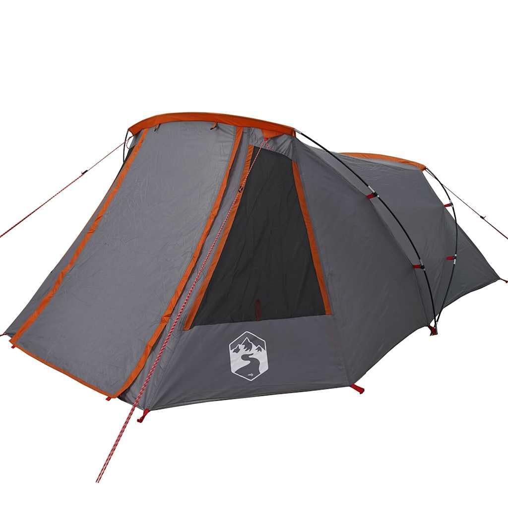 Tente Tunnel 3 Personnes Gris et Orange 328 x 228 x 115 cm,équipements Sportifs,Loisirs de Plein air,Camping et randonnée,Tentes,3.94 kg-42004052