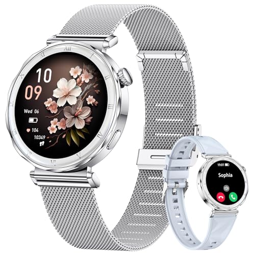 CIVO Reloj Inteligente Mujer Llamadas: Bluetooth Redondo Smart Watch Compatible Android...