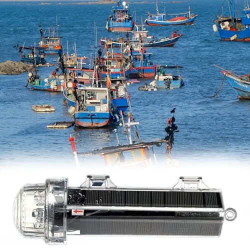 Luz estroboscópica solar para barcos impermeable con baliza multicolor de muelle 6