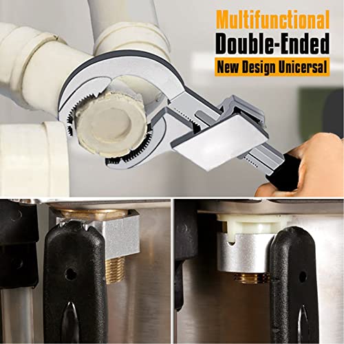 Universal Adjustable Double-Ended Wrench - Multifunctional Adjustable Wrench For Disassembly & Assembly Of Sanitary Ware, Pipe Puts - Crescent Wrench Sets For Water Pipe Repair, Home Accessories #TOP2