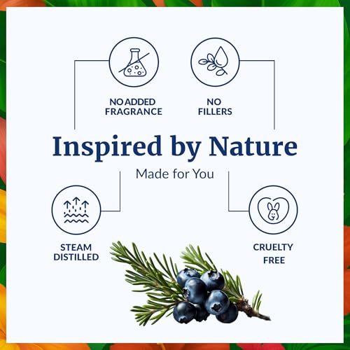 Image of SVA Juniper Berry Essential Oil 4 Fl Oz - for Diffuser, Skin & Hair Care - Ideal for Massage & DIY Blends - with Dropper