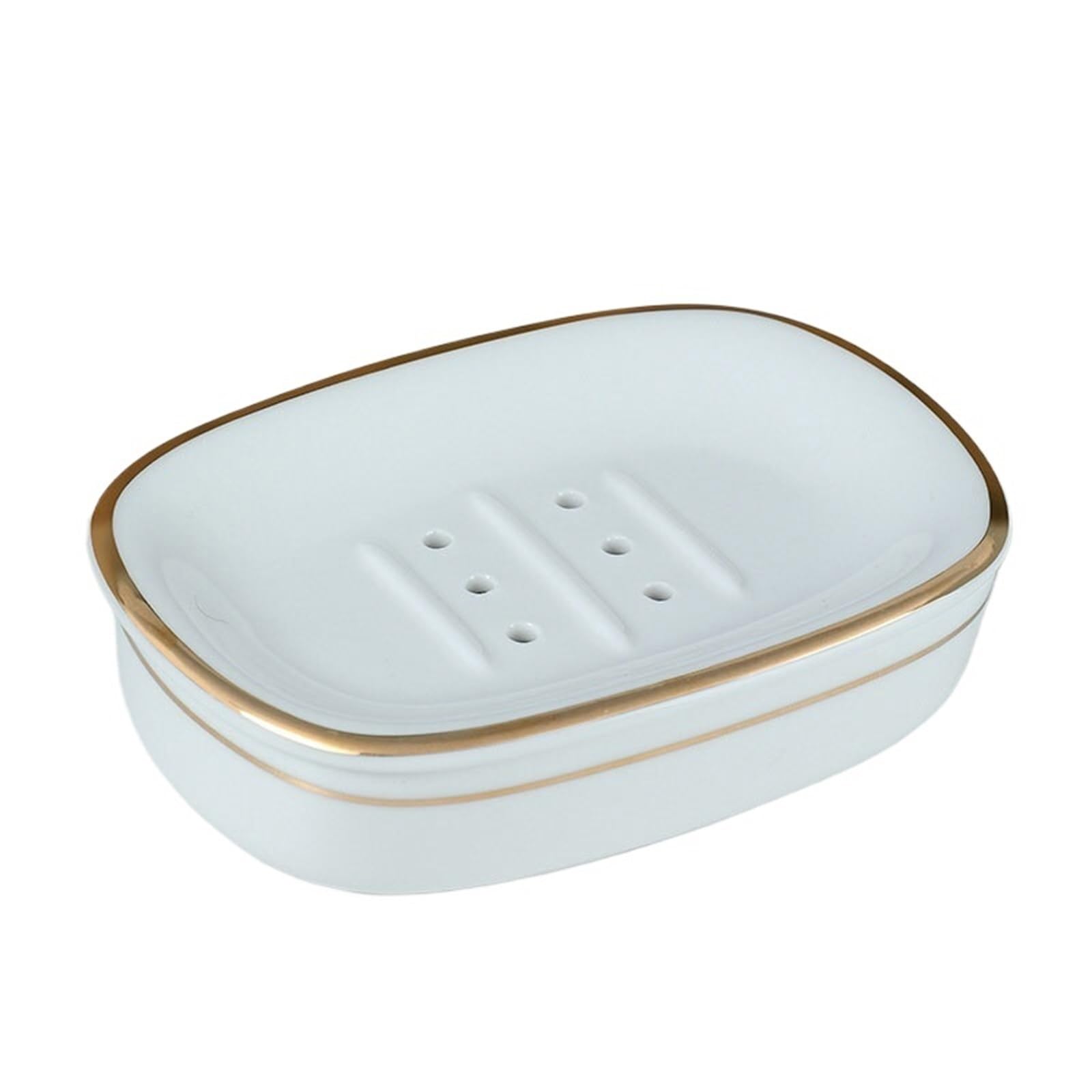 Jfnklfg Color2 Ceramic Soap Dish Double Layer Soap Holder