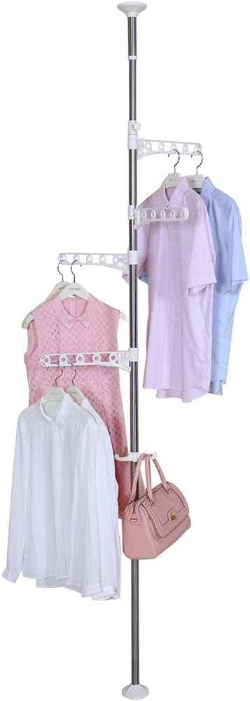 Amazon.com: Hershii Portable Indoor Garment Coat Drying Rack Free ...