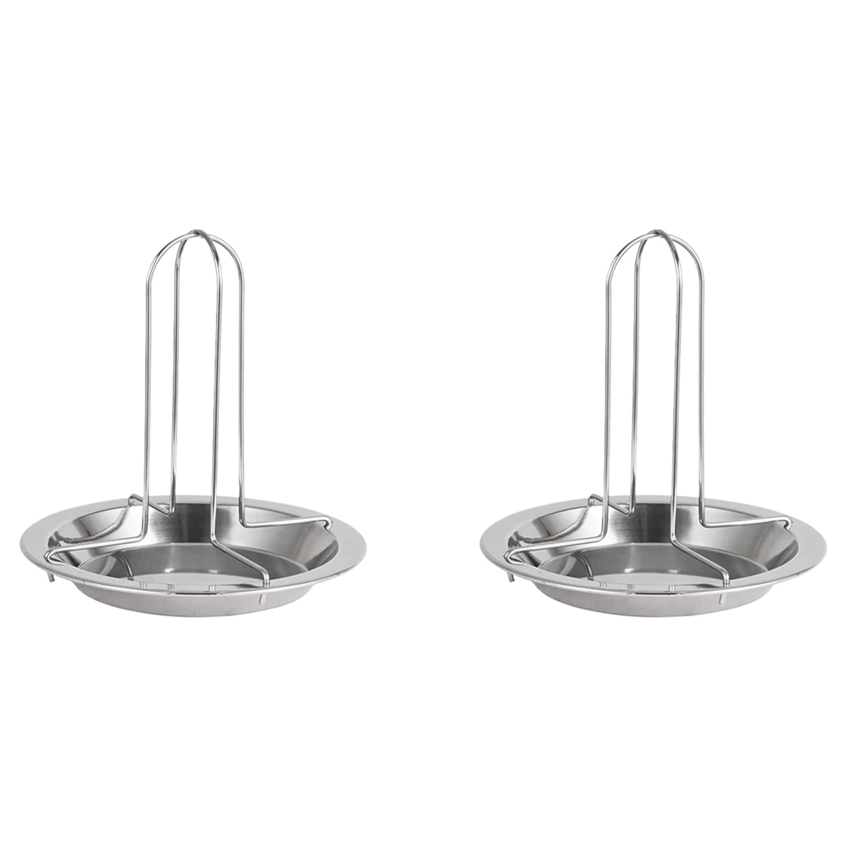 Vjsujehgy 2X Chicken Roaster Rack Baking Cooking Pans Non-Stick BBQ Grill Rack Stand Holder Tray with Bowl BBQ Accessories Tools